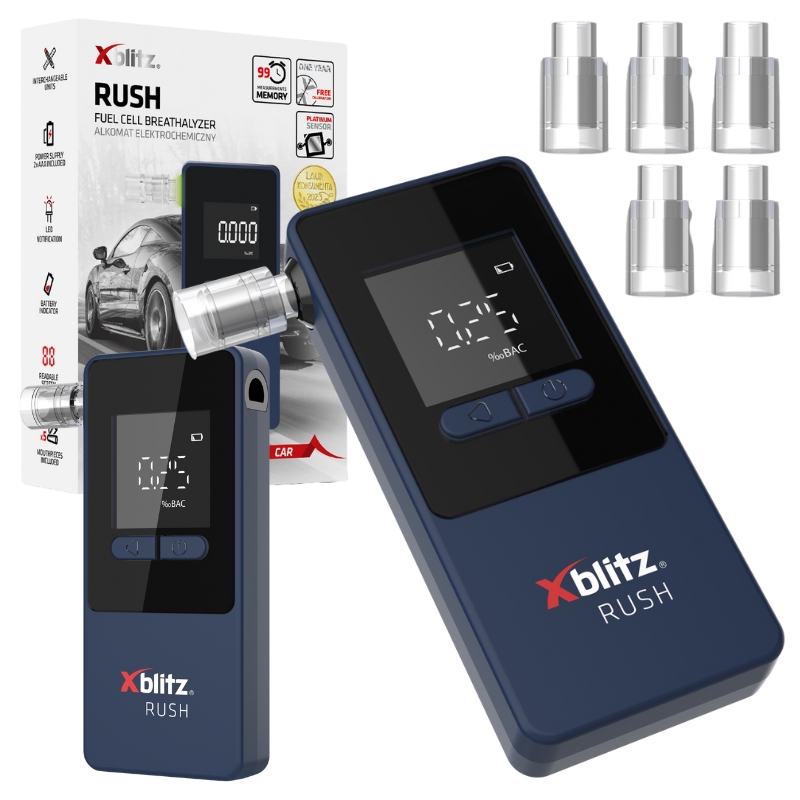 Xblitz Alkohol Tester Elektrochemický Rush Náustky Precízny Profesionálny