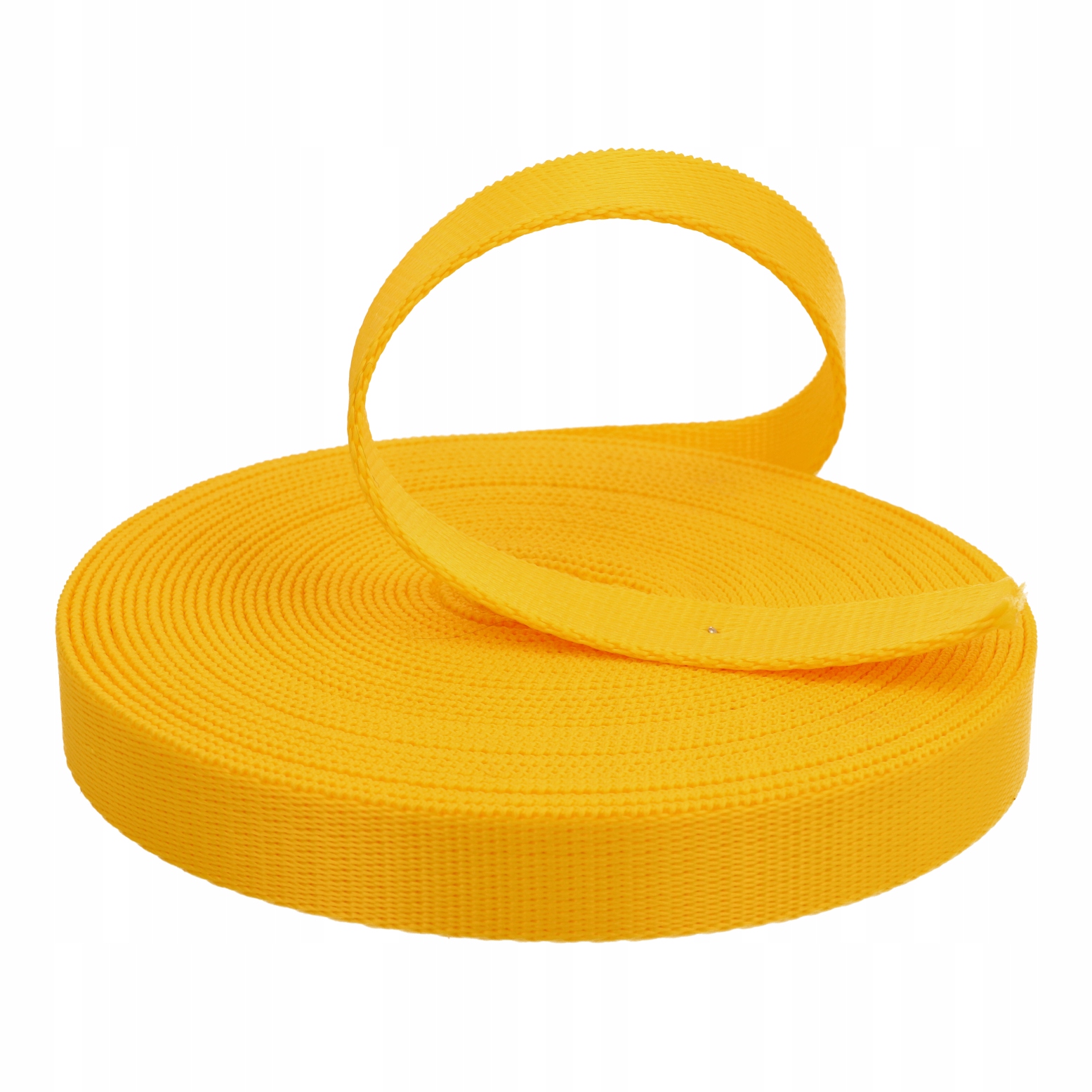Popruh 20mm Hladká tloušťka 2mm Polypropylen 50 metrů Žlutá