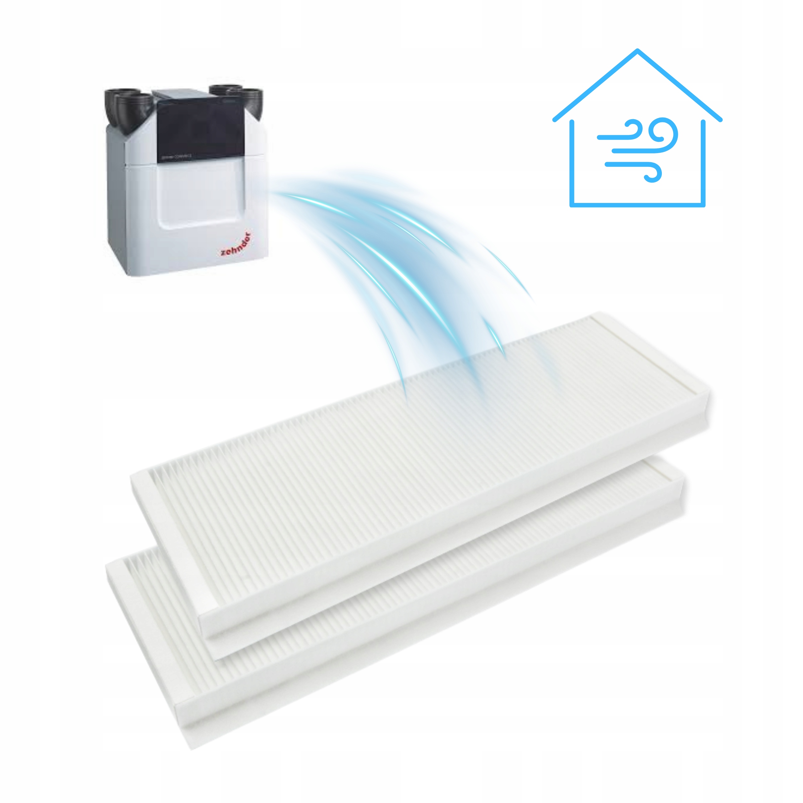 Filtr 2x G4 Zehnder ComfoAir Q 350 450 600 Aeris Next Sada Vysoká kvalita