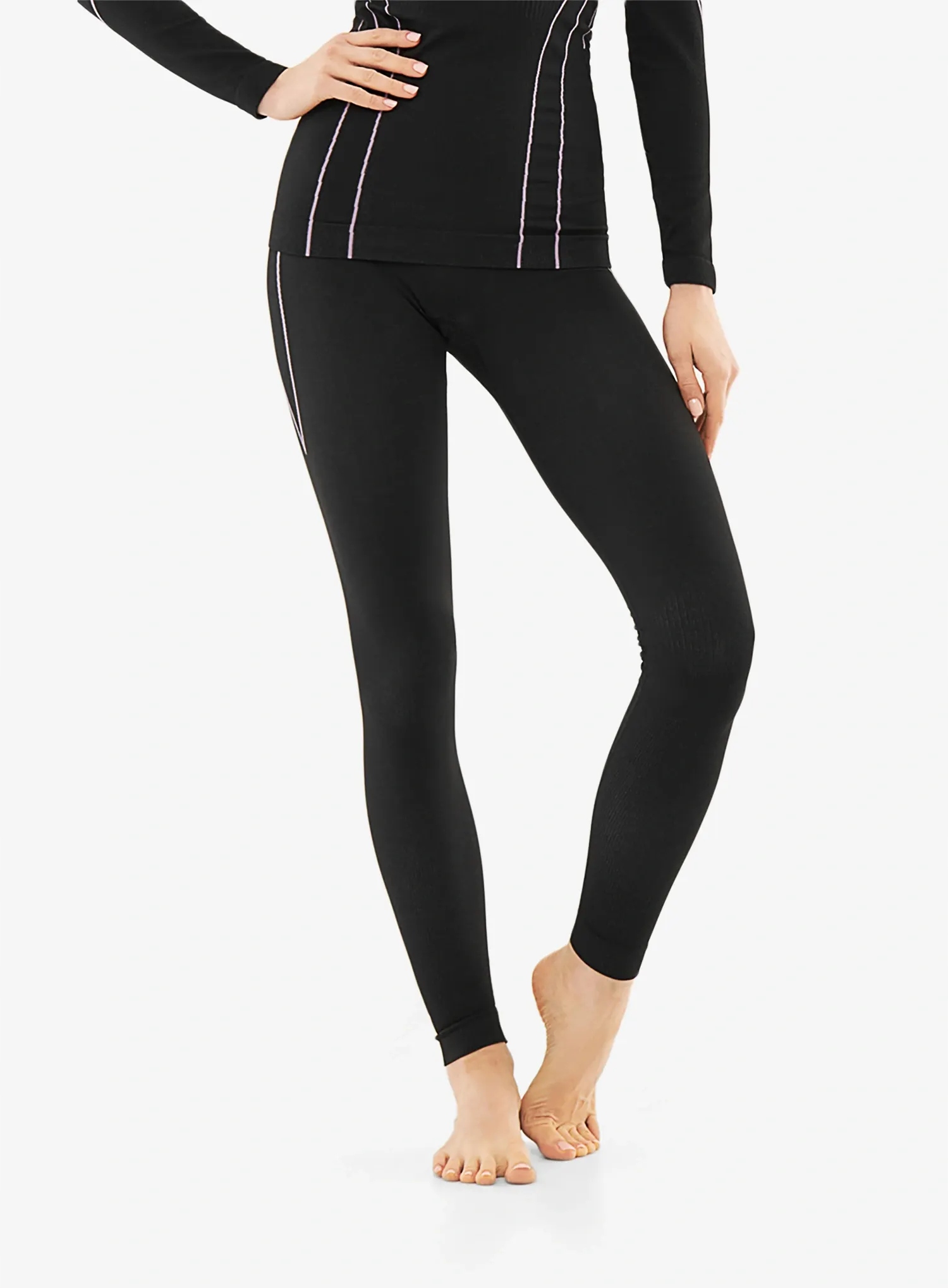 Legginsy termoaktywne damskie Viking Base Layer Etna 2.0 black/purple S