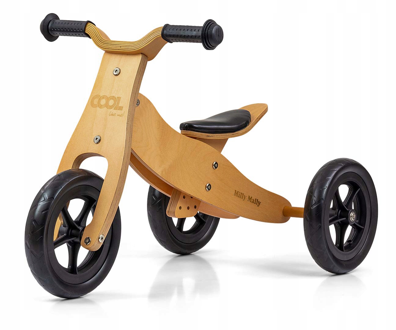 Rowerek Biegowy Trójkołowy 2W1 Cool/look Natural Milly Mally