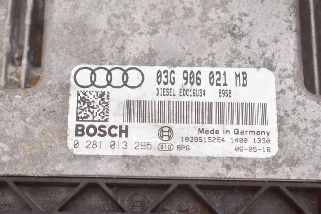 computer control unit of the engine 03G906021MB AUDI A3 8P 1.9 TDI 105 KM 04-08