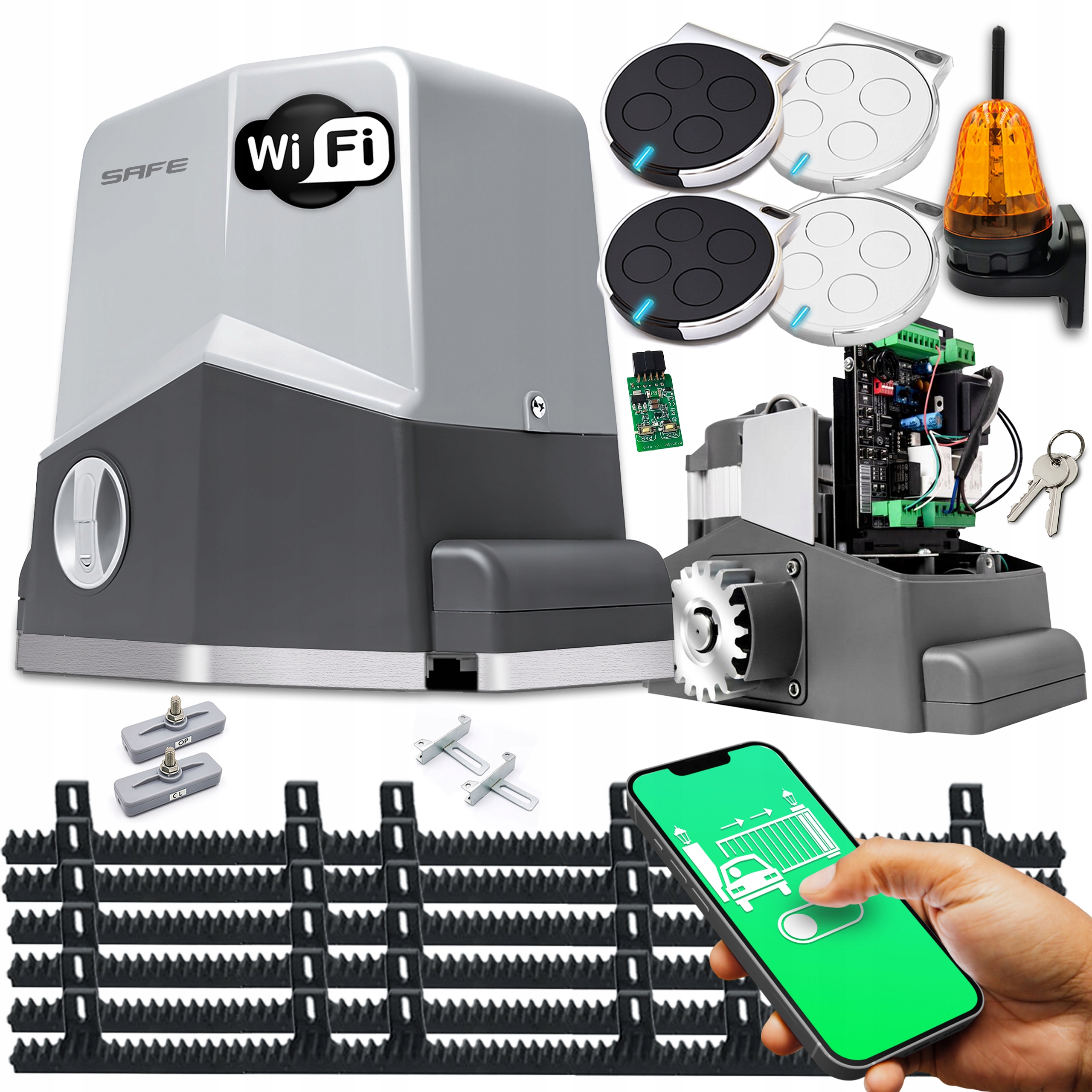 Sada Pohonov Pre Posuvnú Bránu lampa pohon diaľkové ovládače 600 kg Wifi automat