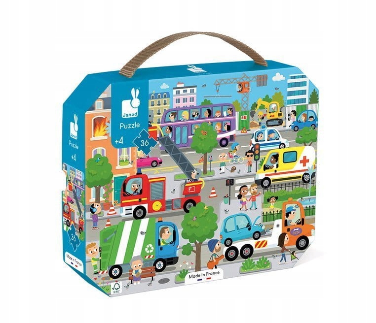 PUZZLE W WALIZCE MIASTO 36 ELEMENTÓW 4+ JANOD