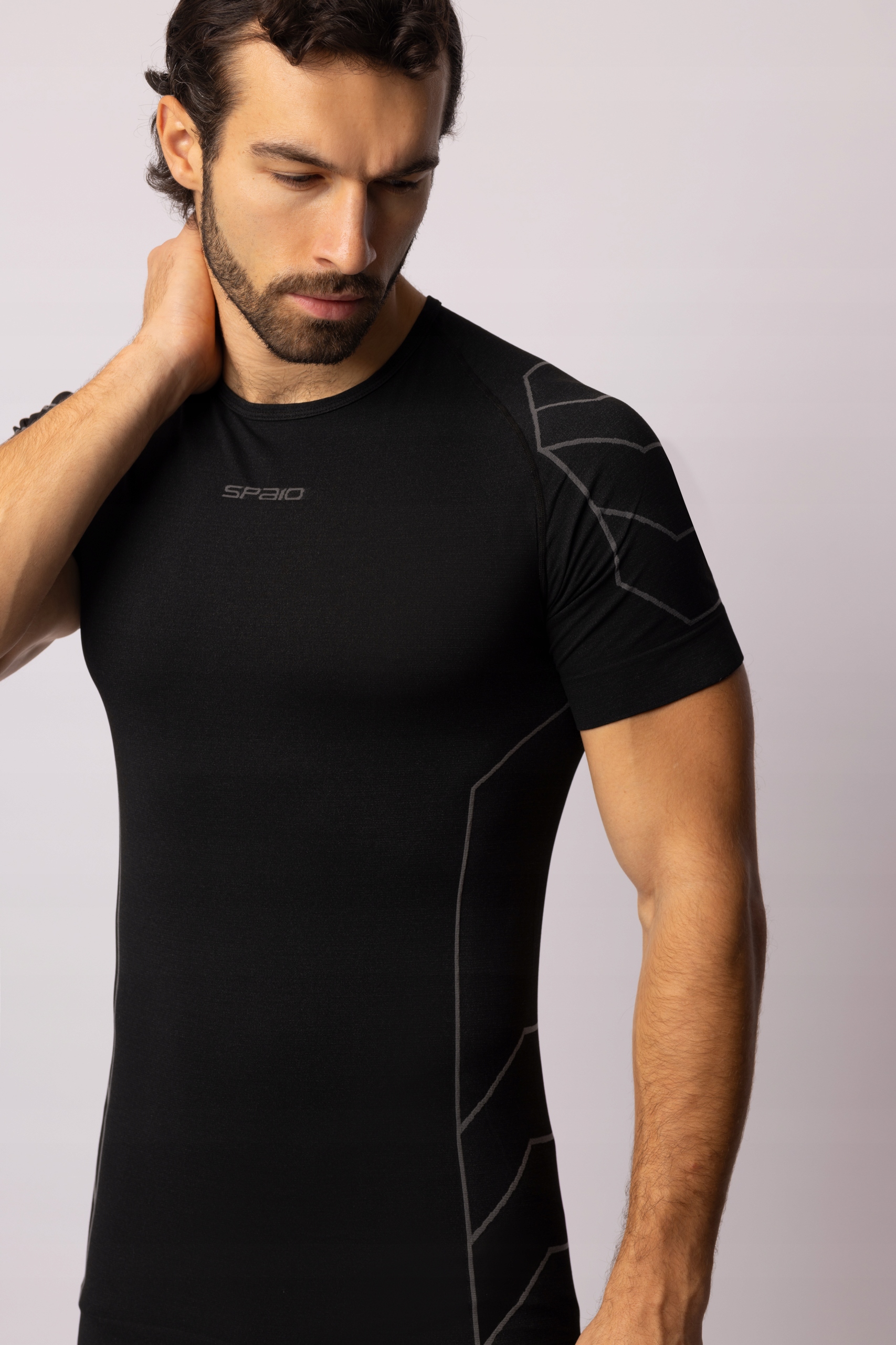 SPAIO RAPID Koszula krótki rękaw MOTOCYKLOWA termoaktywna M czarno szara EAN (GTIN) 5901282485460