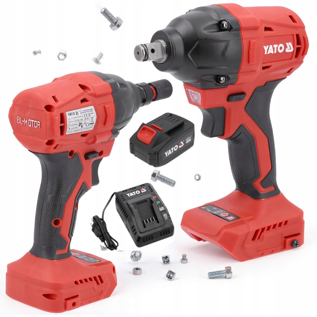Sada Rázový Uťahovák 18V 1/2'' 350NM 4AH Akumulátor Yato YT-827792