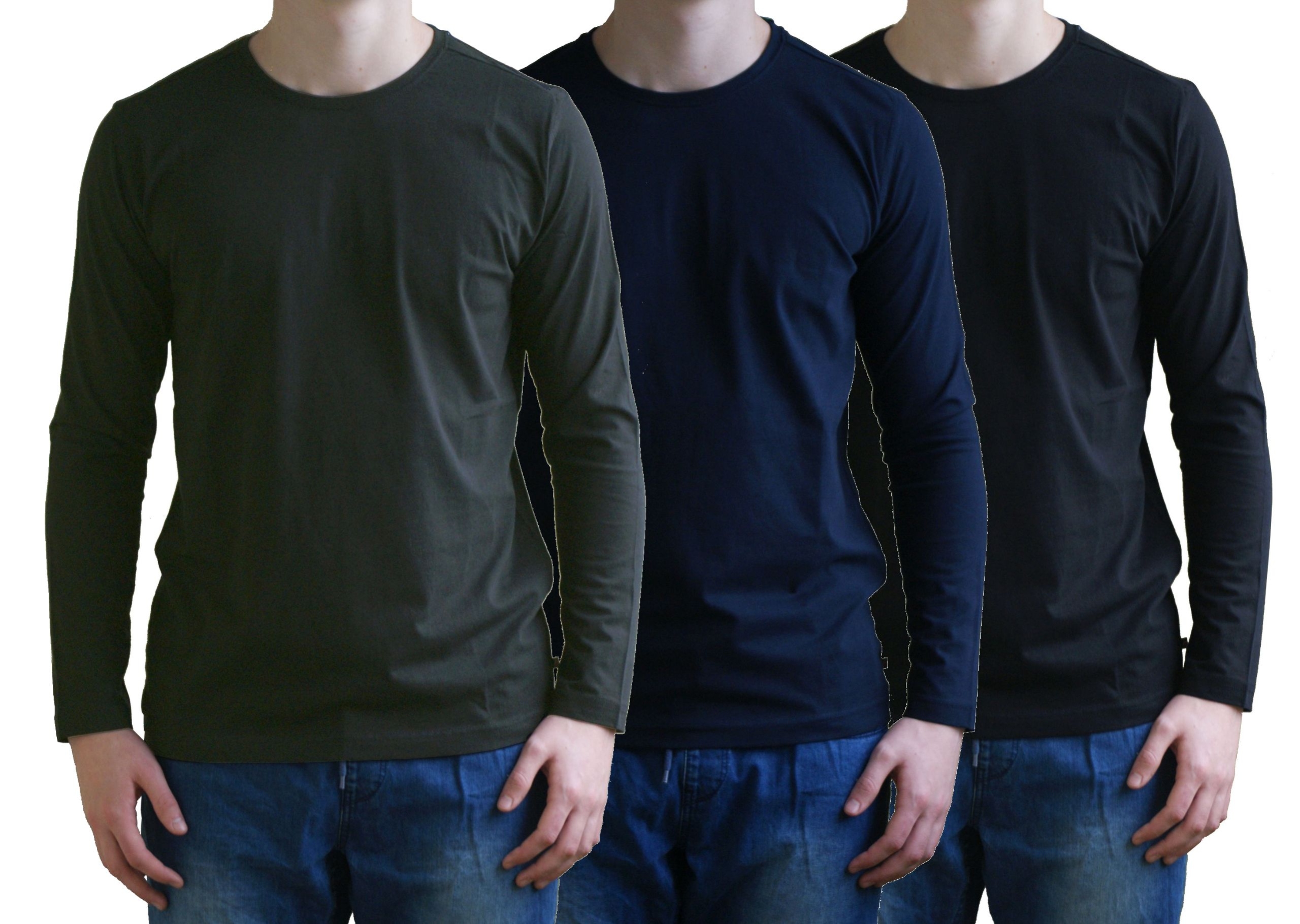 ZESTAW 3x Koszulka z długim rękawem LONGSLEEVE XXL Rozmiar XXL