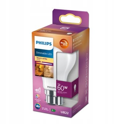 

Żarówka B22 Philips Led 7W 60W gwint angielski