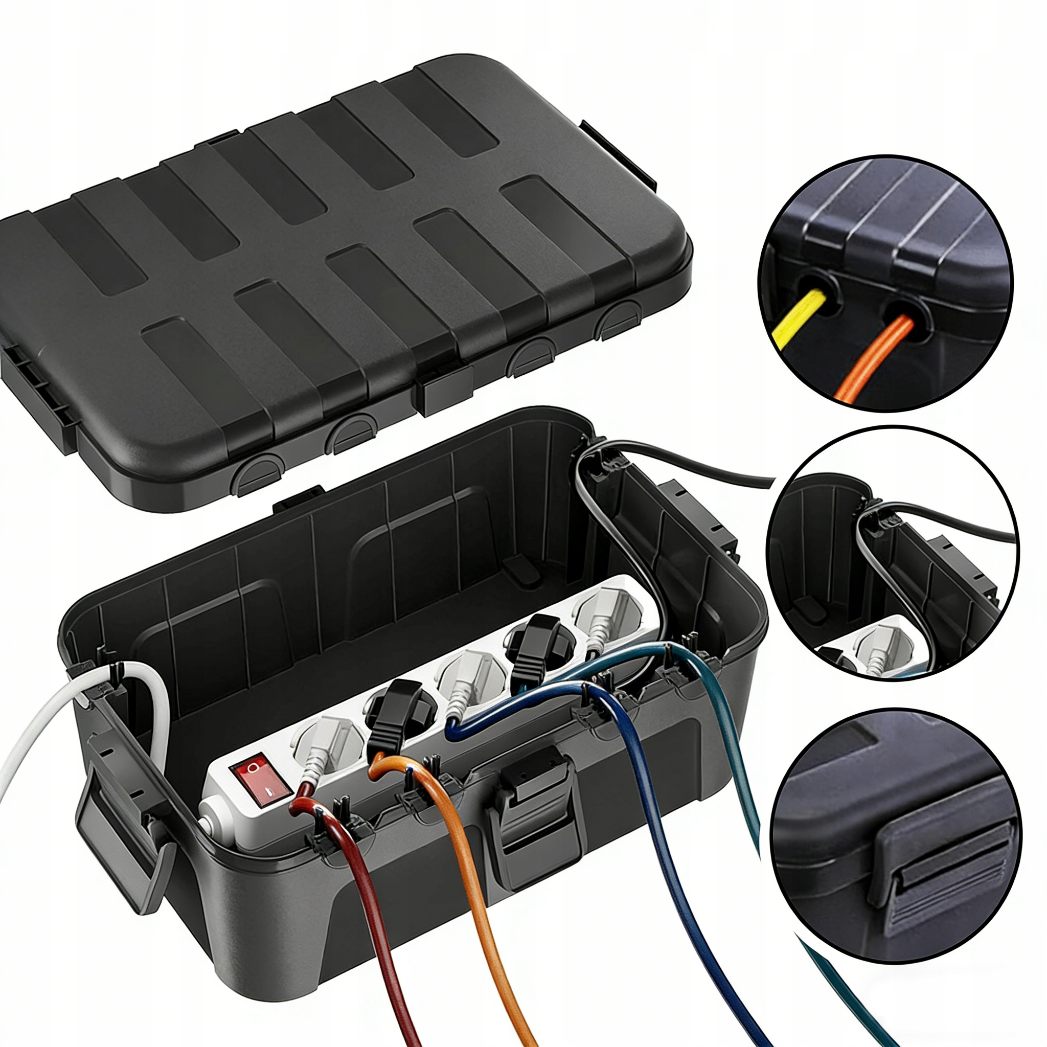 Elektrická skříňka, vodotěsné pouzdro na zásuvky, prodlužovací kabel IP54