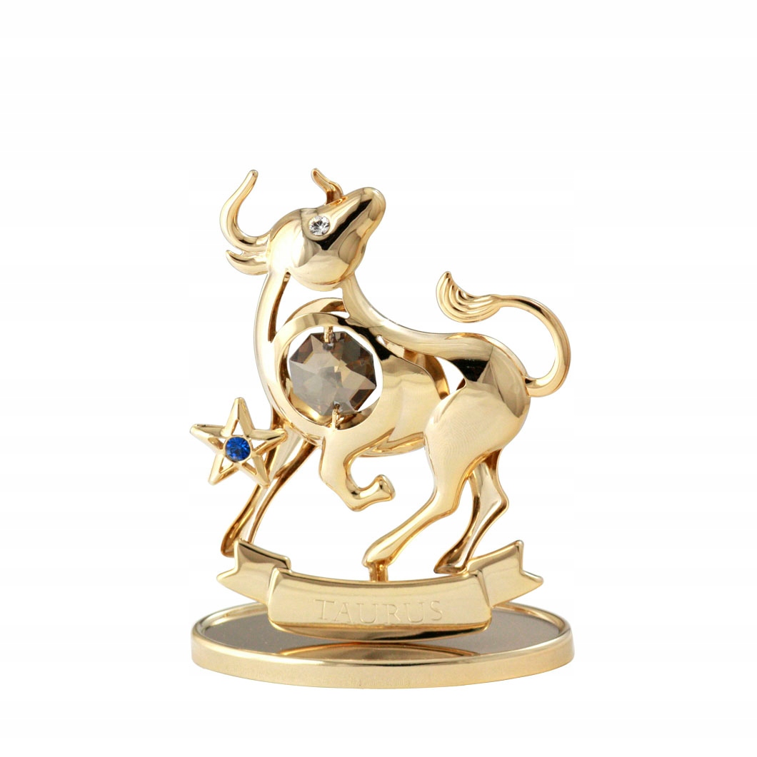 

Figurka złota znak zodiaku Byk Swarovski Crystal
