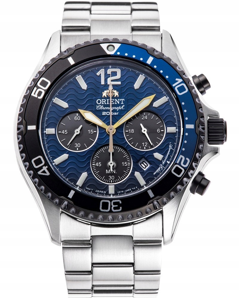 Nové Originální Pánské Hodinky Orient Mako Solar RA-TX0208L10B Chronograf