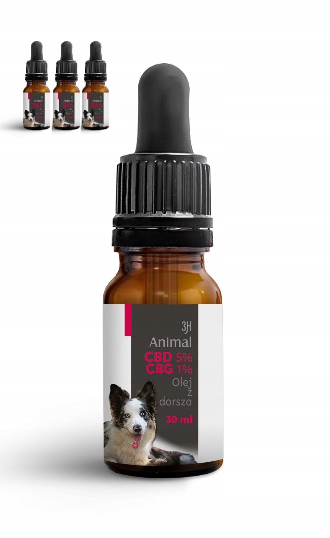 Levně CBD5%+CBG1% Konopný Olej Pro Psy A Psy Kočky 30 ml