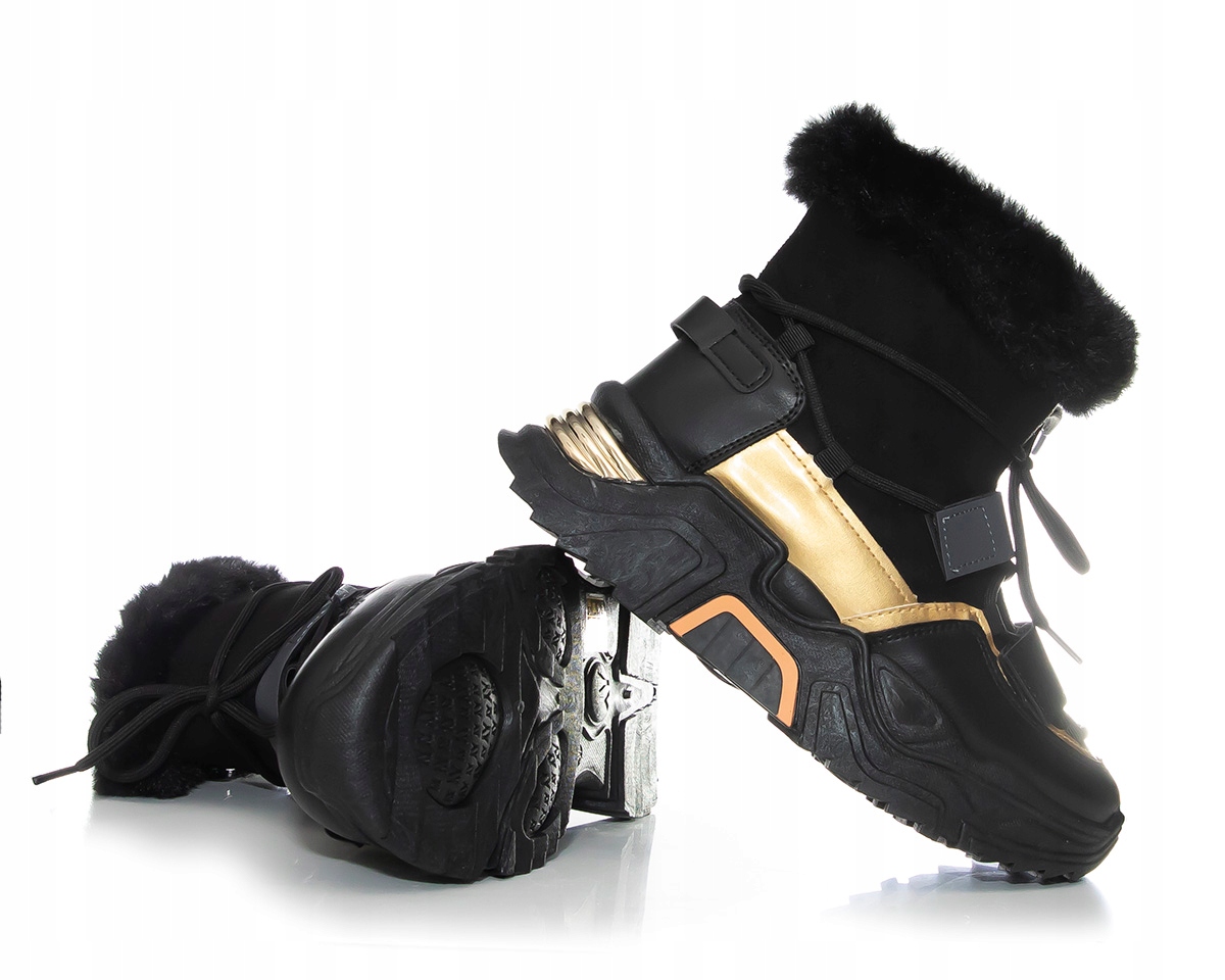 Buty damskie Trapery ocieplane Zimowe śniegowce