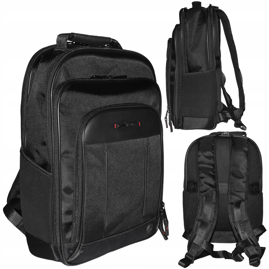 Davidt's Klasický Batoh Na Pracovní Notebook Černý 15 Palců