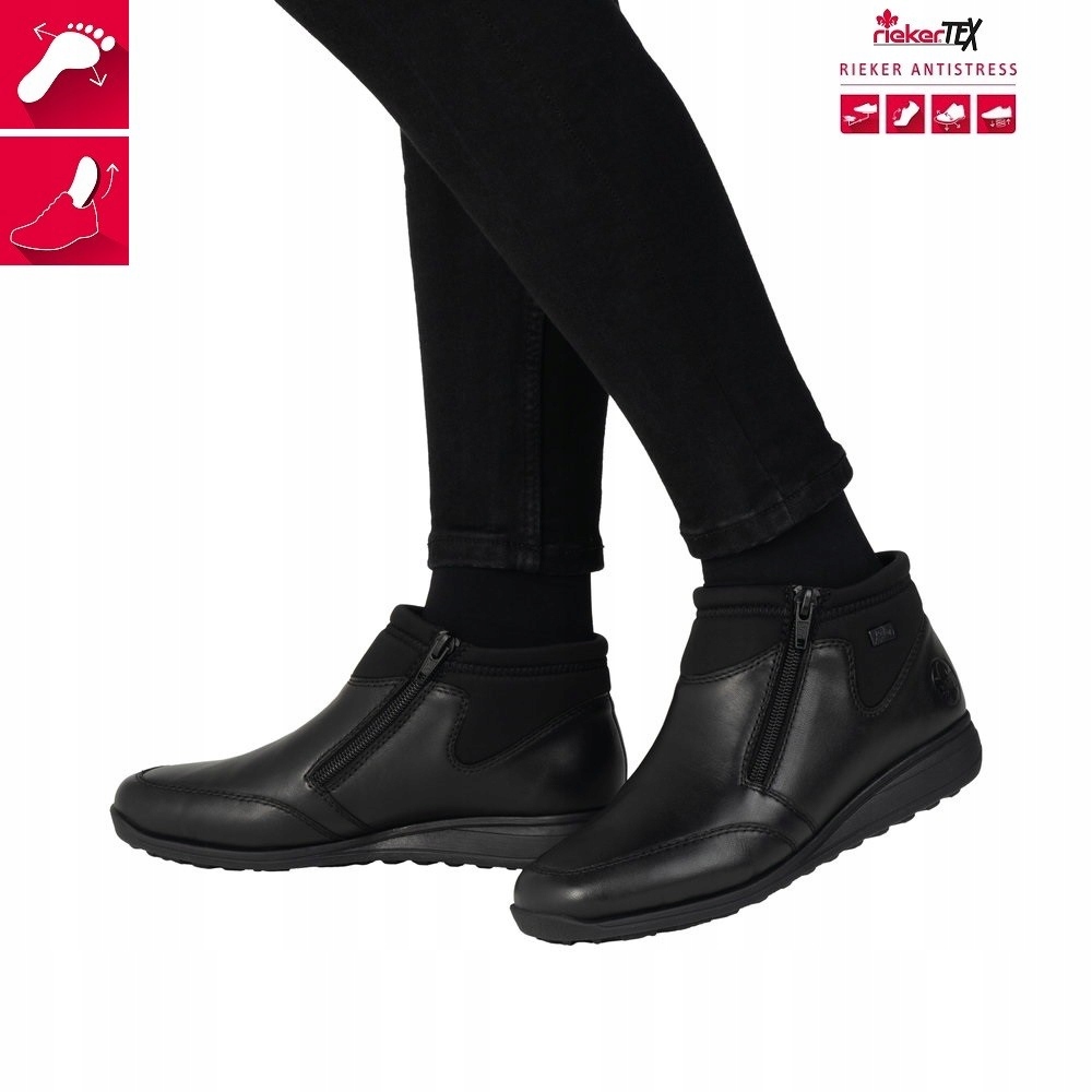 Rieker kotníkové boty na nízkém podpatku vel 38