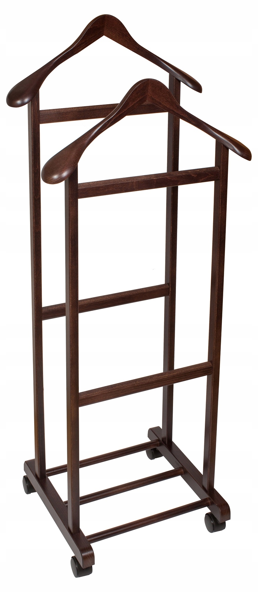 WIESZAK STOJĄCY NA KÓŁKACH PODWÓJNY UBRANIA STOJAK