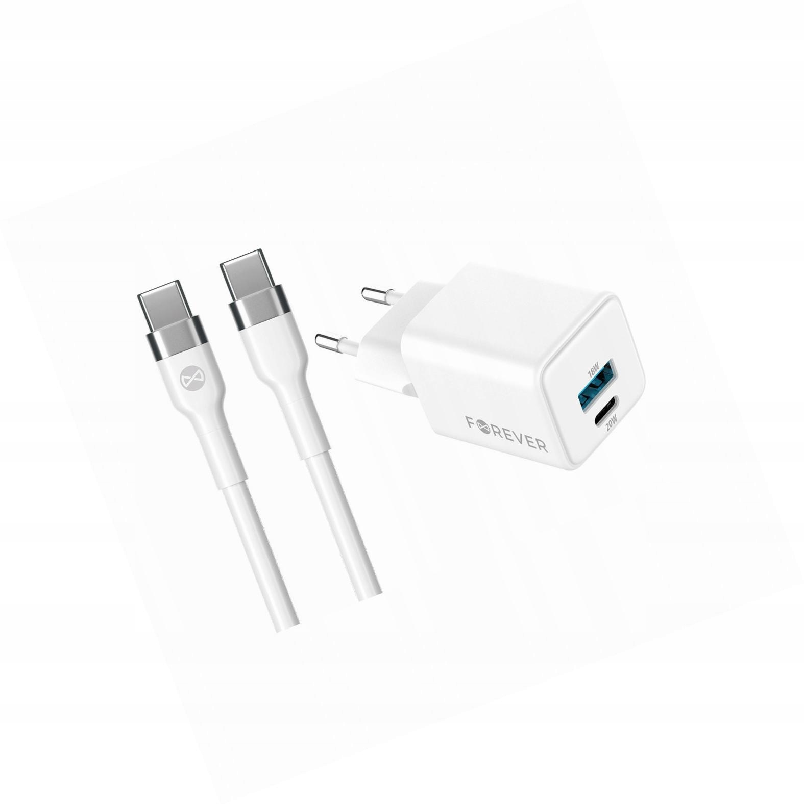 Szybka ładowarka GaN 20W Usb i Usb-c z kablem do Motorola Moto G15