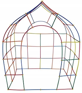 KLOCKI KONSTRUKCYJNE SŁOMKI RURKI PATYCZKI 800 el Materiał plastik
