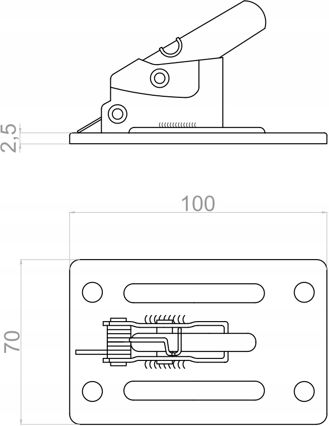 ZACISK SZALUNKOWY MALOWANY ŻABKA SPINKA BUDOWLANA Kod producenta IN.402