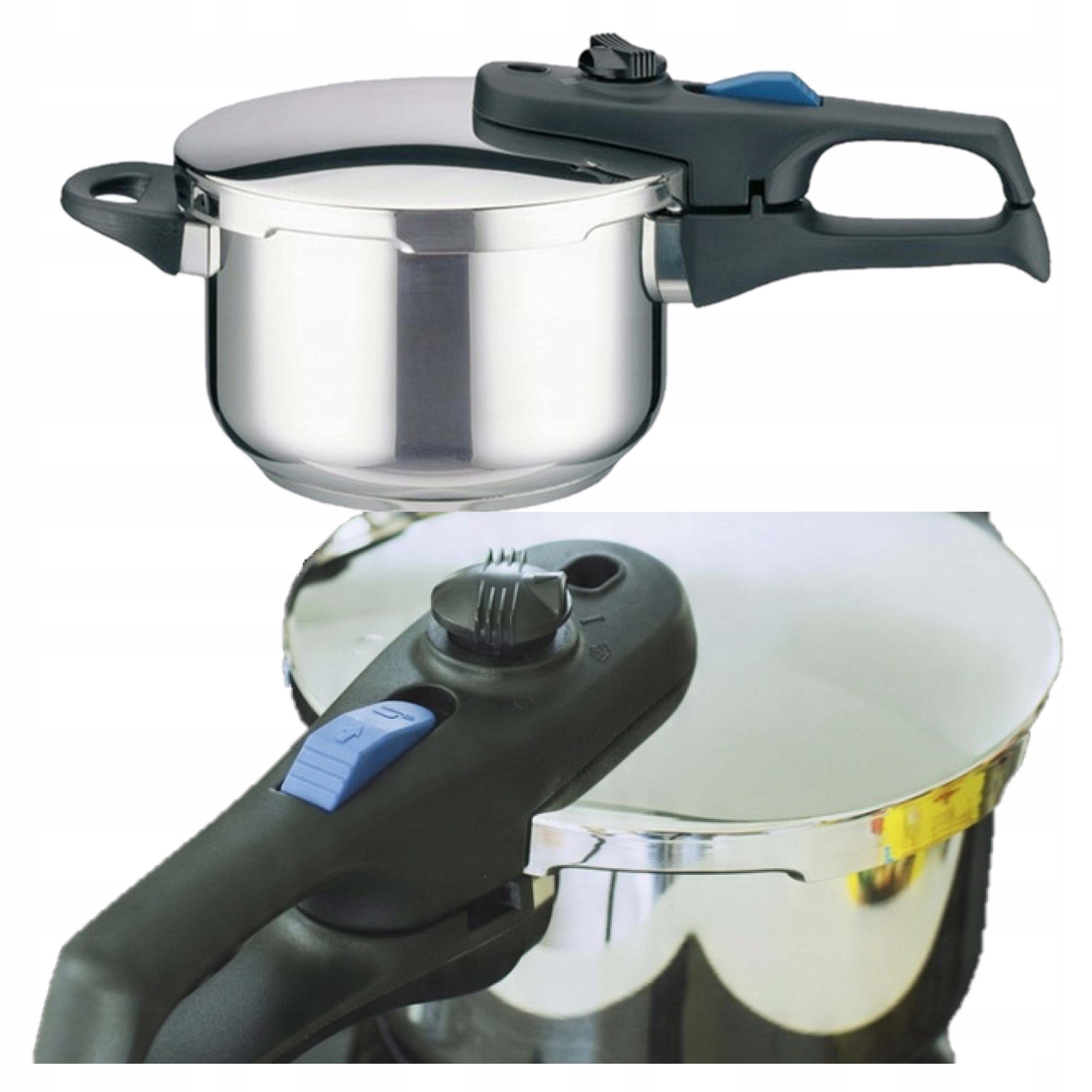 Tlakový Hrnec s plynovou indukcí 2,7 l pro 2-3 osob, rychlé tlakové vaření Elo