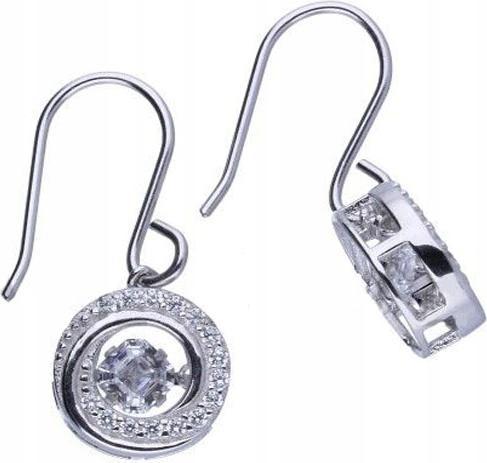 Stříbrné náušnice kulaté s zirkony 925, 2,66 g, ženské stříbro, efektní