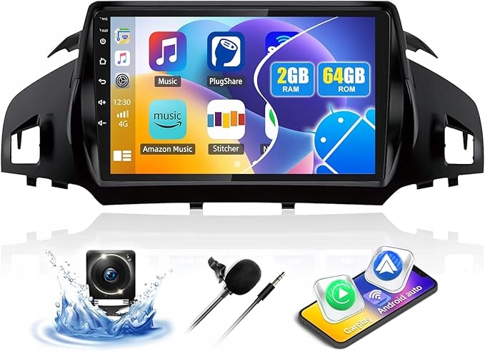 Rádio 2+64GB Android 13 9" CarPlay Android Auto Ford Kuga C-Max Escape