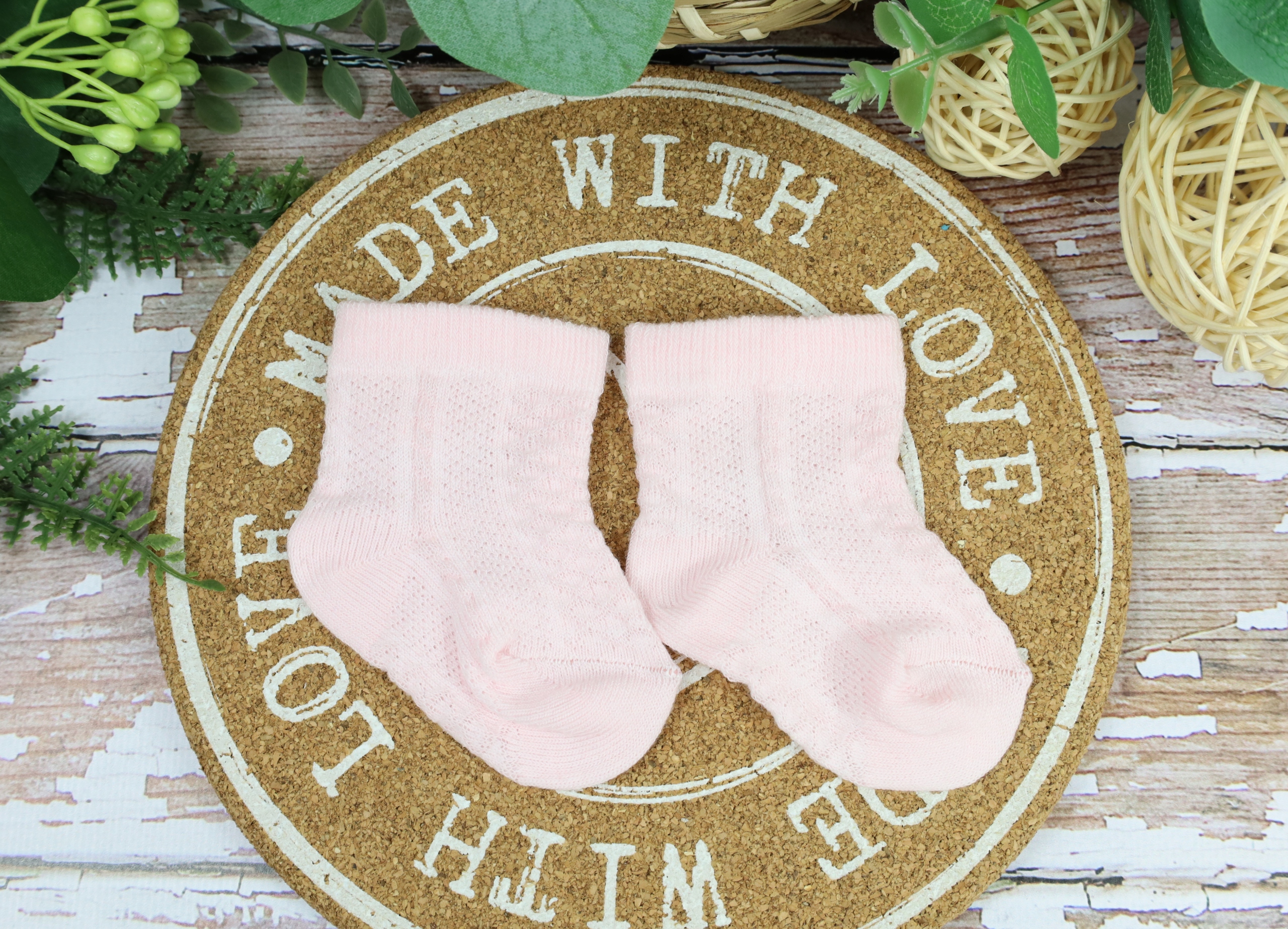 SKARPETKI NIEMOWLĘCE AŻUROWE - RÓŻOWE 0m+ Marka Inna marka