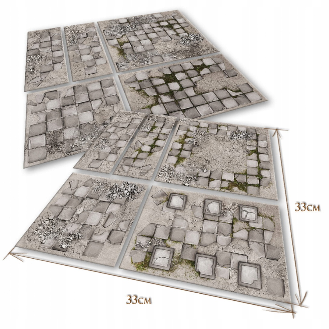 e-Raptor RPG Modular Map RUBBLE - Mapa Gruzy