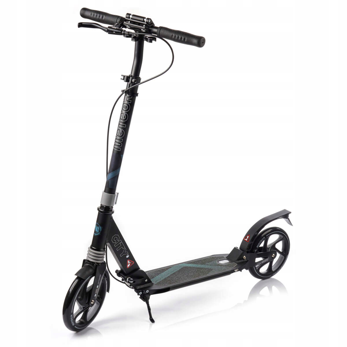 Meteor klasická koloběžka s ruční brzdou City Hamburg černá