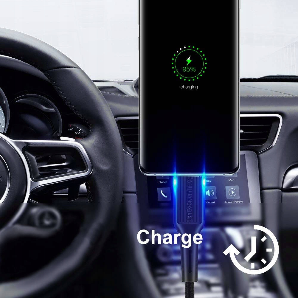 SHULIANCABLE KABEL USB C DO USB CZARNY 1m TYP-C Marka Inna