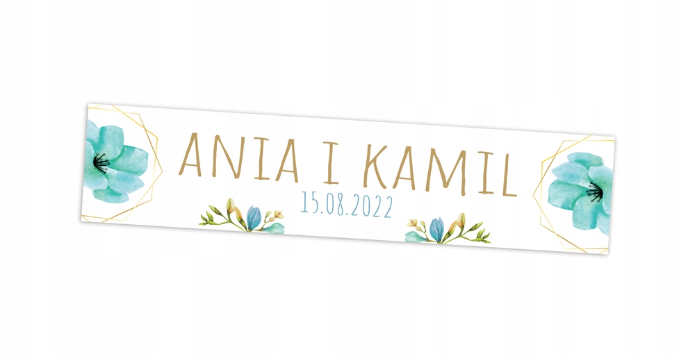 

Tablica ślubna Personalizowana do auta Ślub