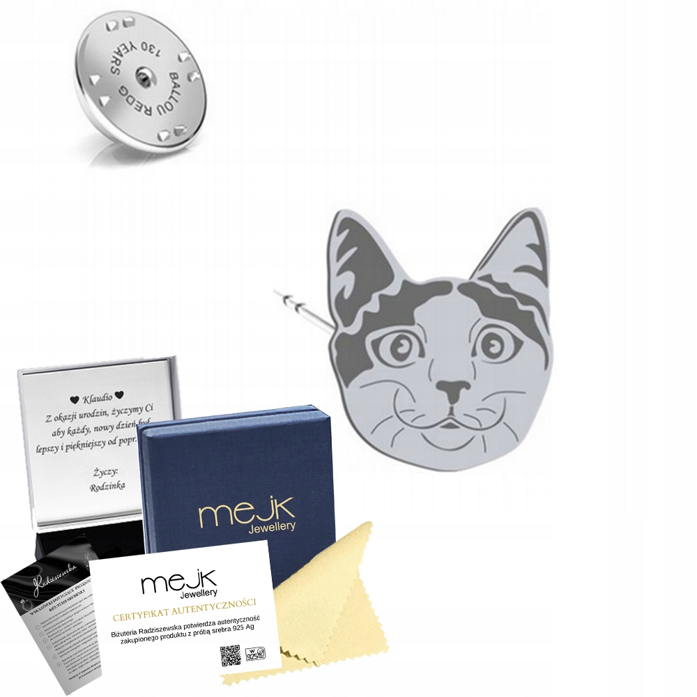 Odznak s japonskou kočkou Bobtail 925 Šperky Dárek Dedikace