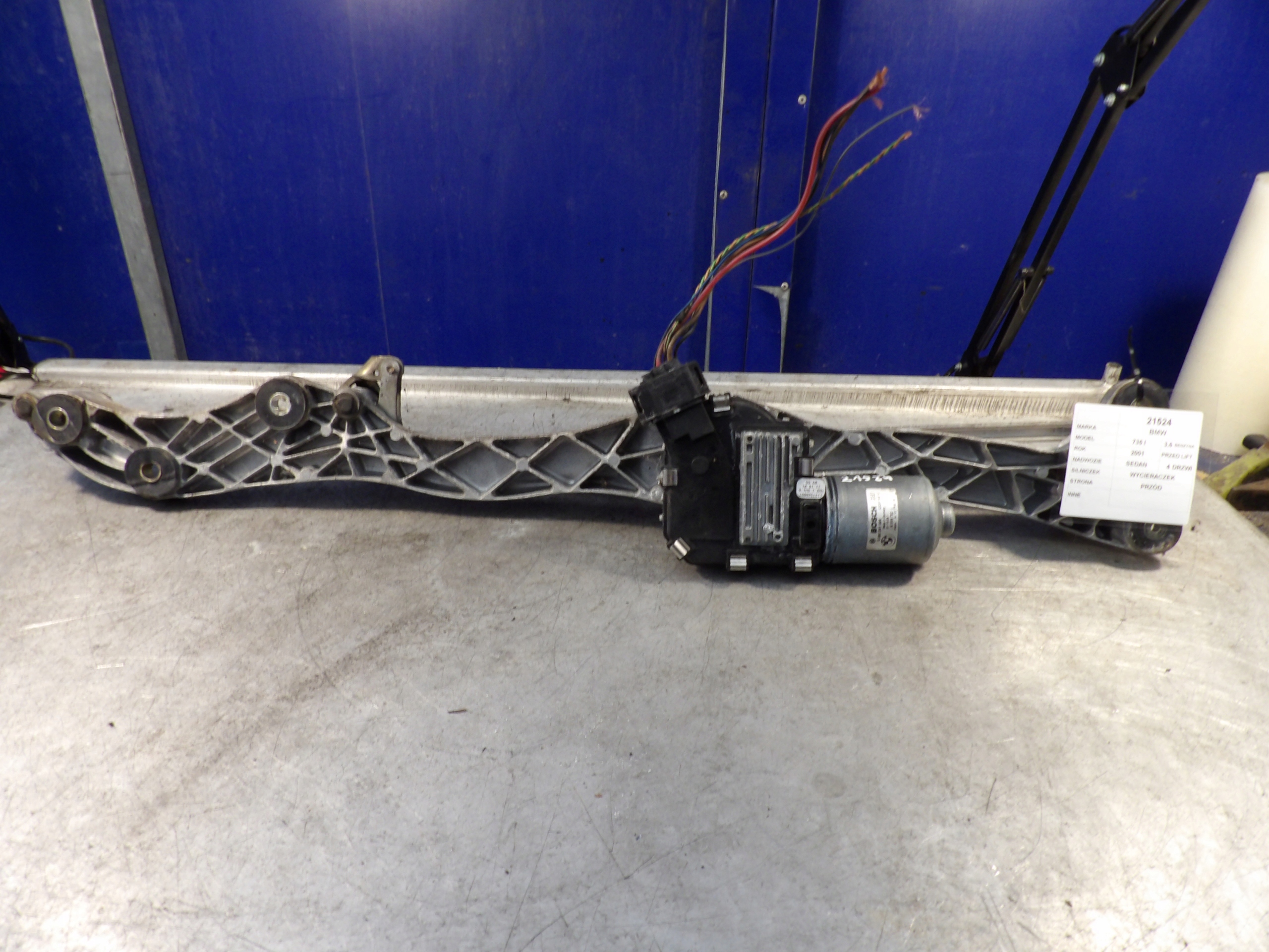 BMW 7 E65 wiper mechanism front 6919702 0390241806 1137328087