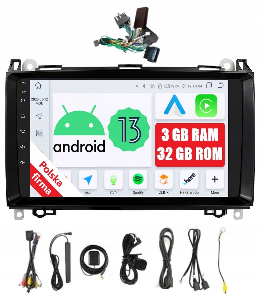 Rádio Android Mercedes Benz W639 Viano W906 Sprinter 3 Gb Dsp Carplay Lte