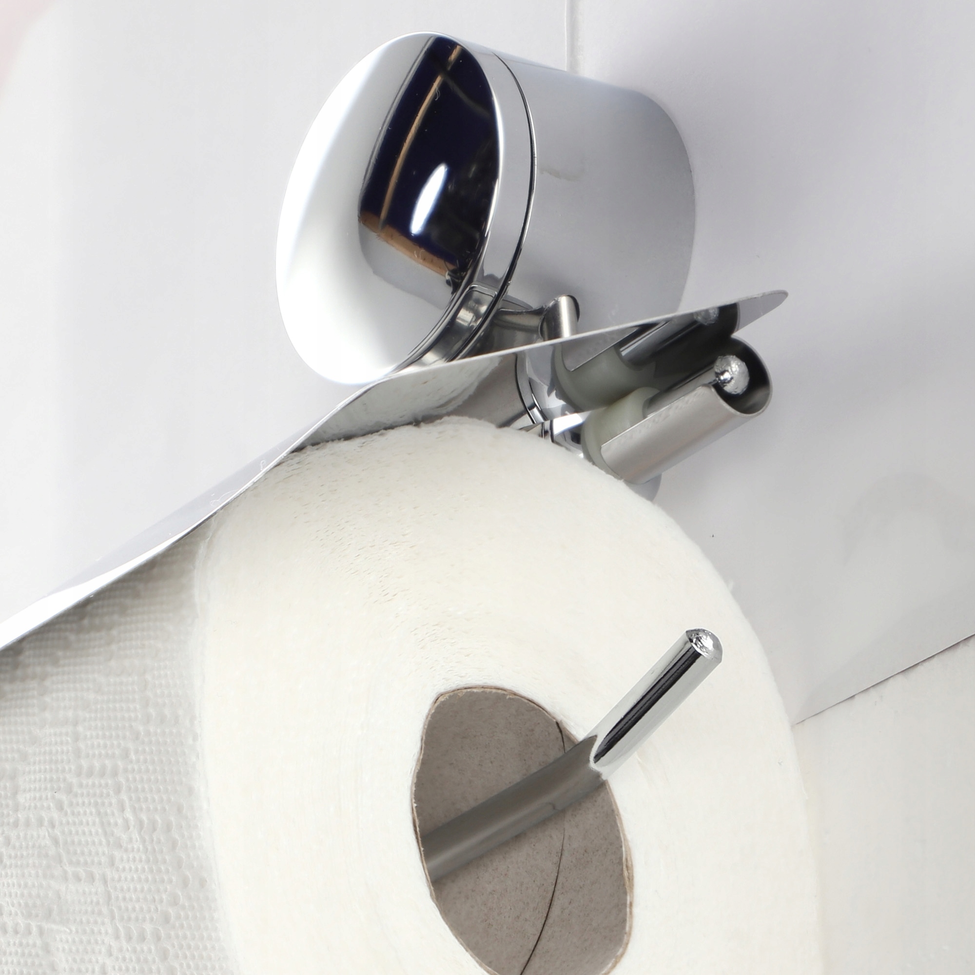 UCHWYT NA PAPIER TOALETOWY DO WC CHROM LOFT Wysokość produktu 11.8 cm