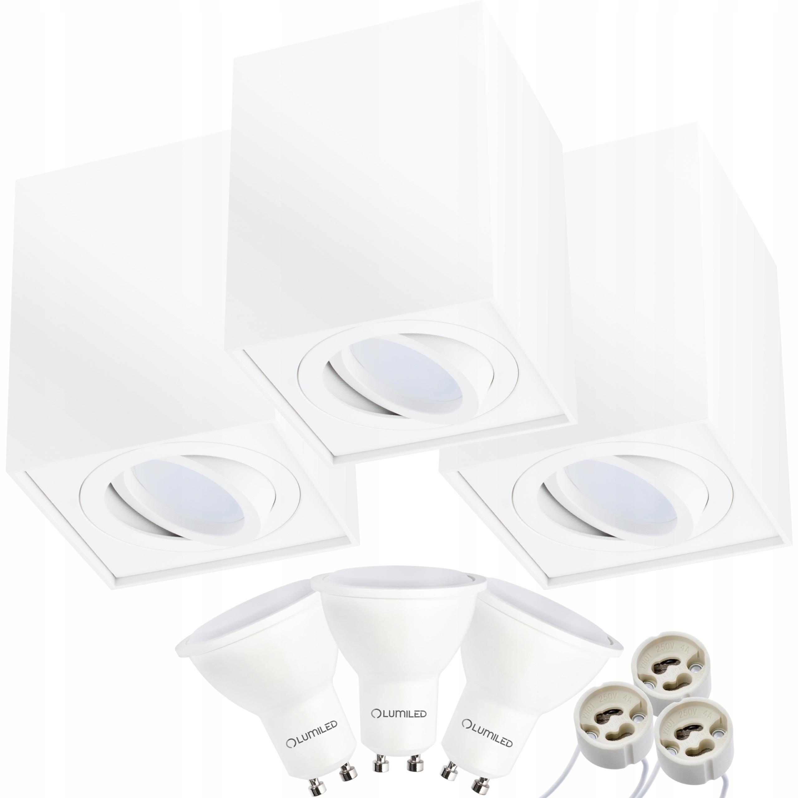 

3x Oprawa Natynkowa Halogenowa Tuba 115mm+LED GU10