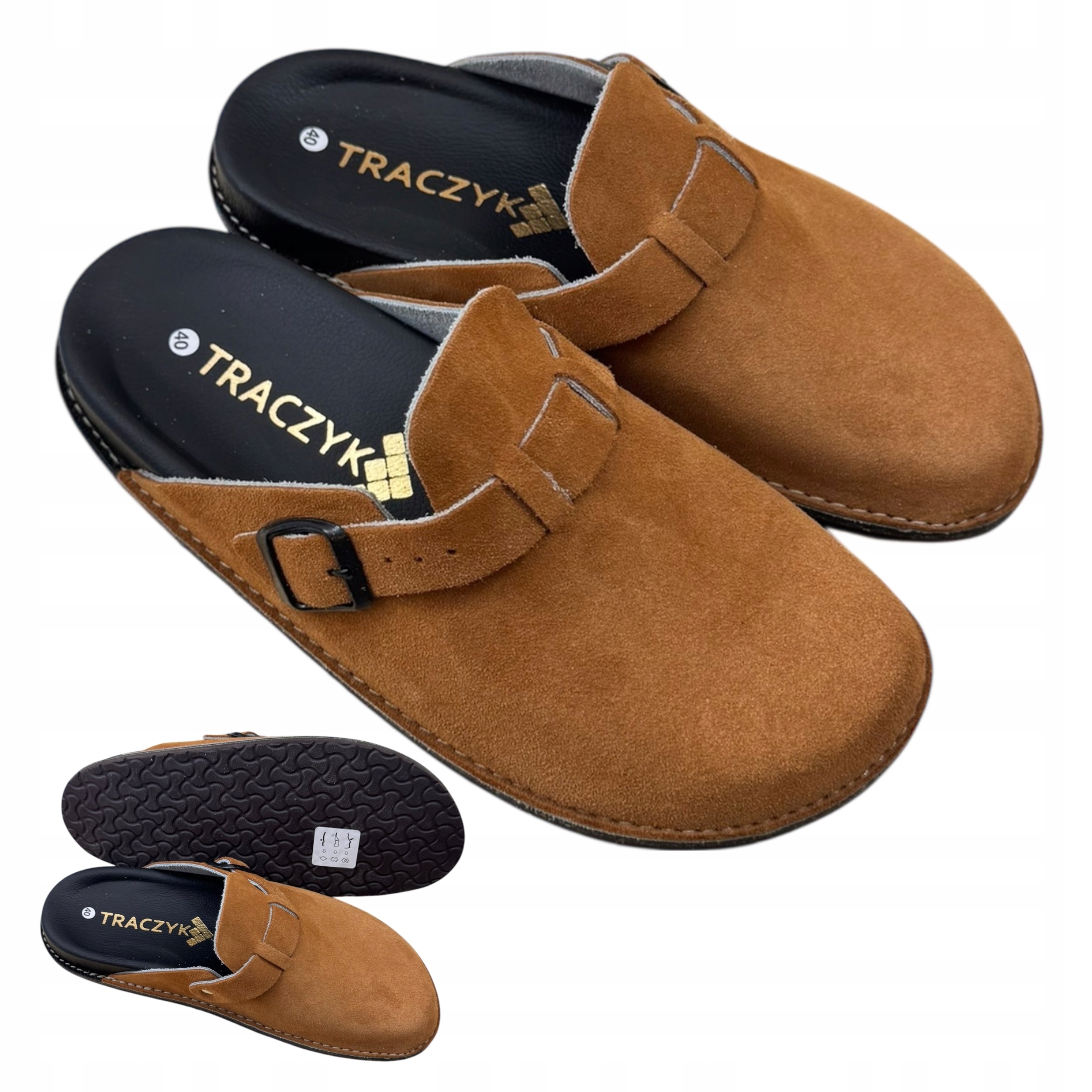 Nazouváky Papuče Profilované Hnědé Přírodní Kůže Fusbet vel. 35