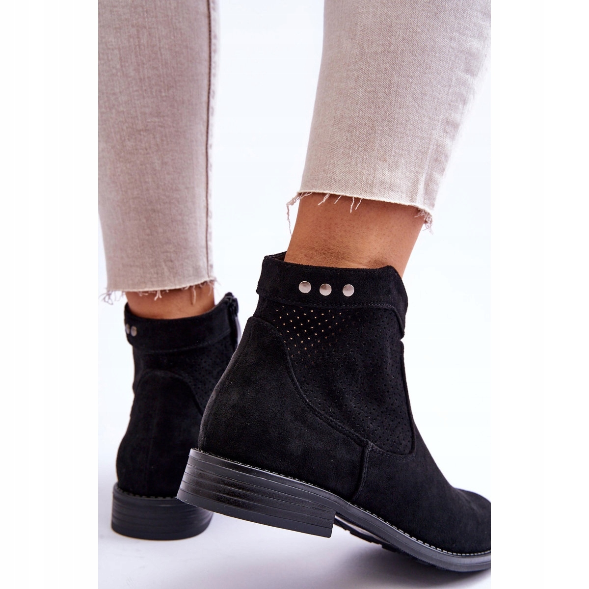 Czarne Skóra ekologiczna Buty S.Barski r.41 Płeć kobieta