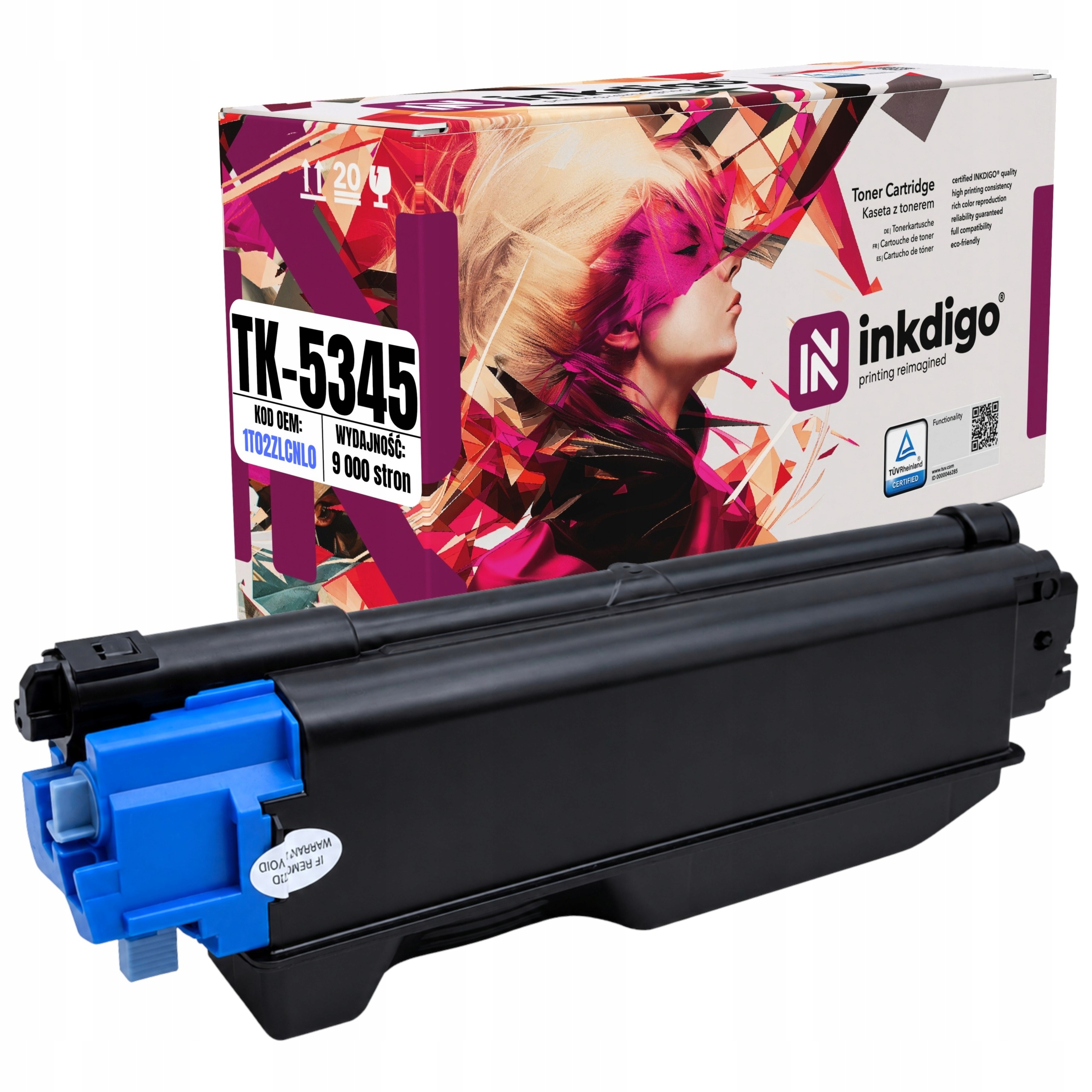 Náhradní toner Inkdigo TK-5345C 1T02ZLCNL0 pro Kyocera TASKalfa 352ci