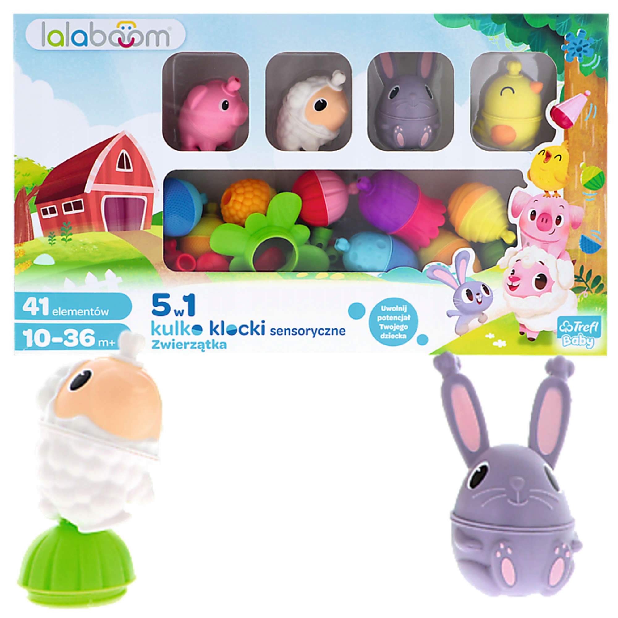 

Trefl Zestaw Kulko-klocków Lalaboom Farma 41 Elem.