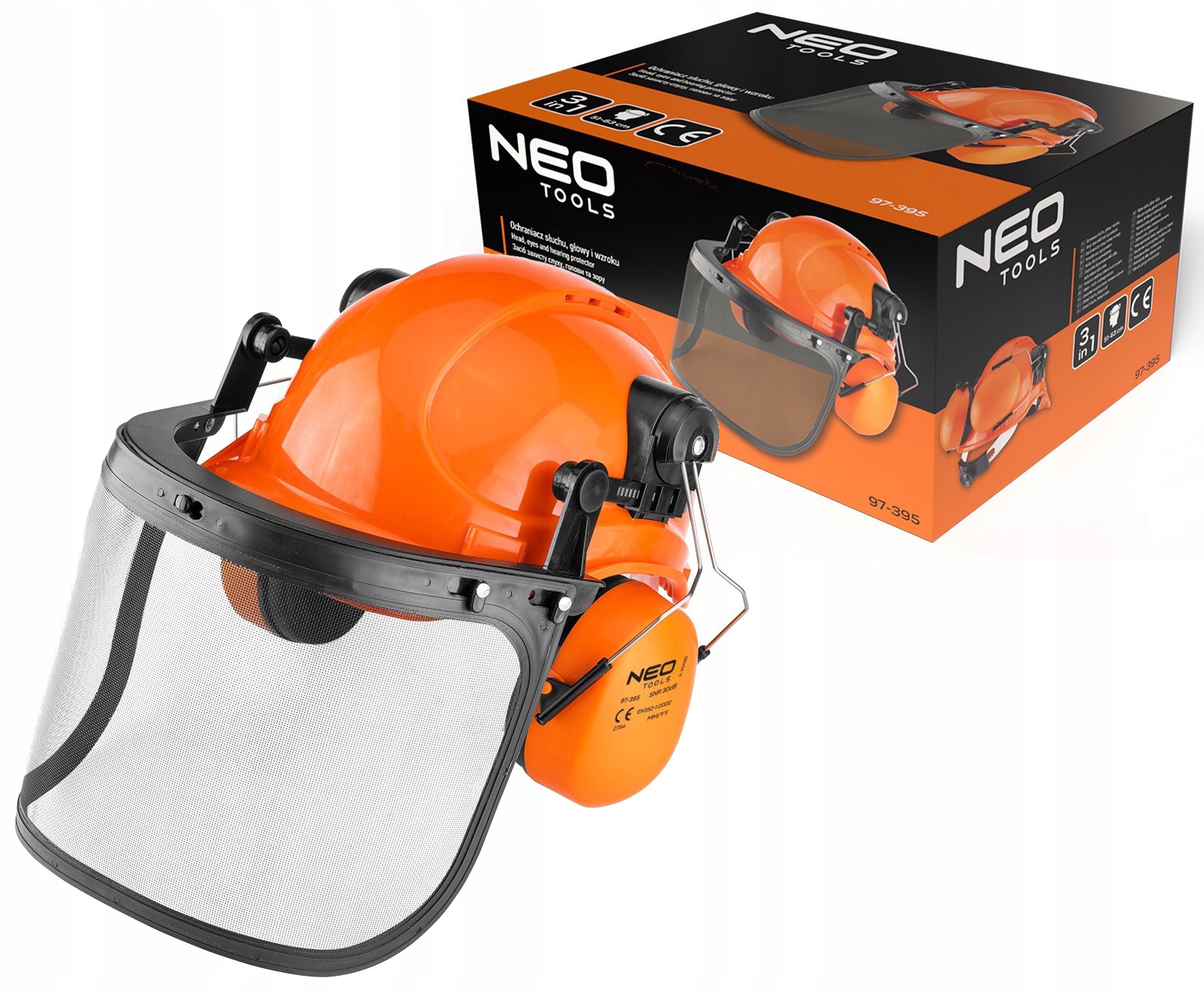 Hełm ochronny dla pilarza 3w1 kask z osłoną siatkową i słuchawkami do kosy