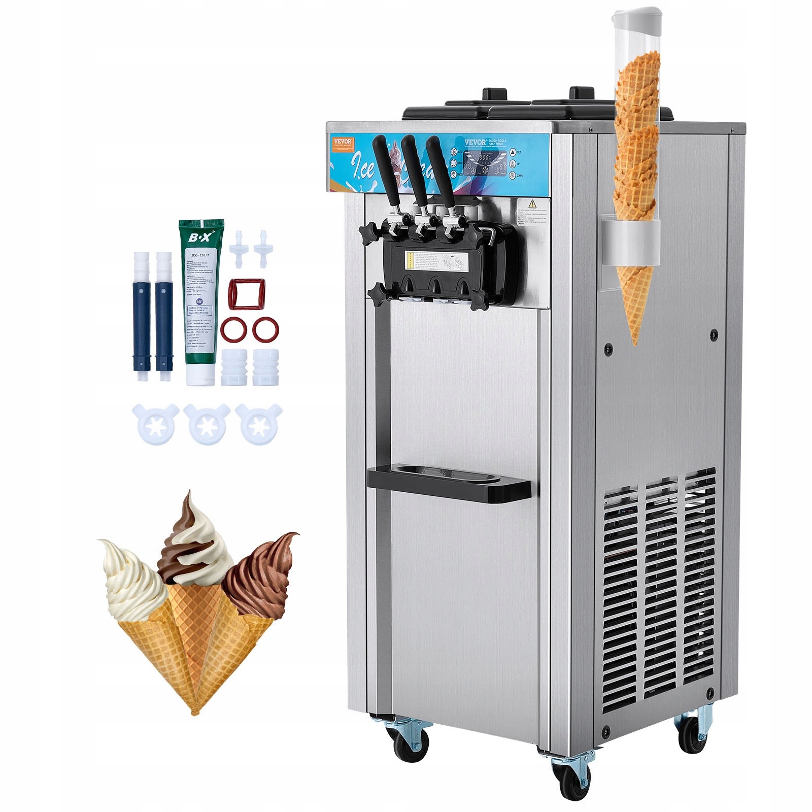 Profesionální stroj na italskou zmrzlinu – 3 příchutě 21-31 l/h 2200 W