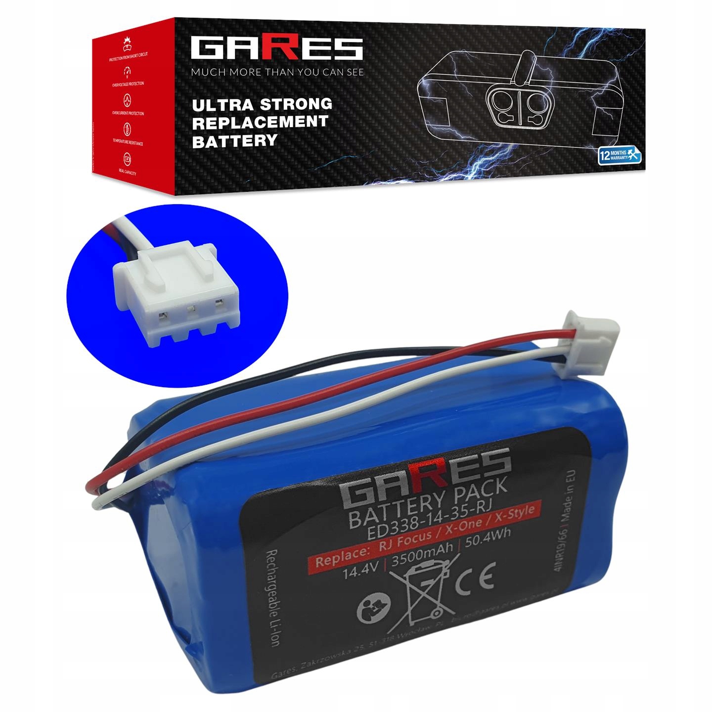 Baterie Akumulátor pro Robojet Focus X-One X-Style 14,4V 3,5Ah Li-Ion