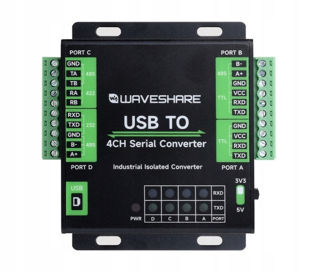 Průmyslový převodník Usb pro RS232/485/422/TTL. FT4232HL