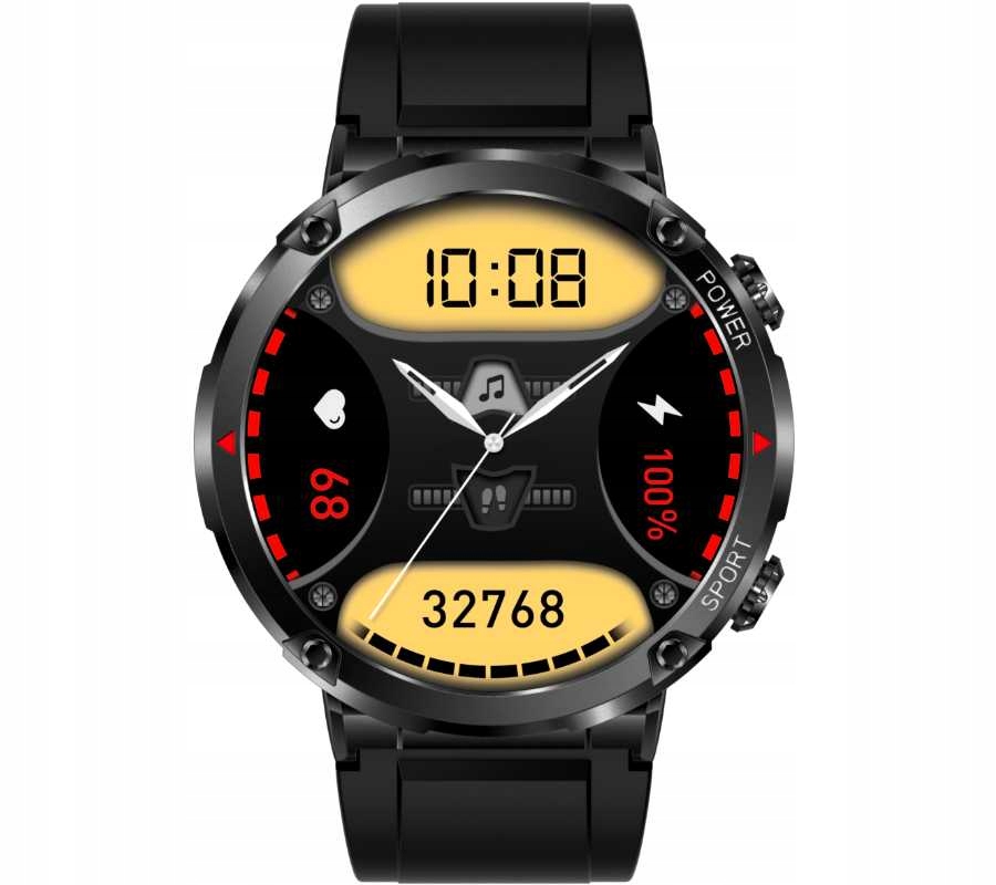 SMARTWATCH MĘSKI RUBICON CIŚNIENIE ROZMOWY SMS 600 mAh !!! SMS EKG PL MENU Stan opakowania oryginalne