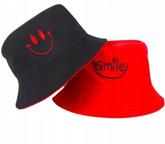 

Kapelusz Rybacki Bucket Hat Smile Dwustronny 2w1