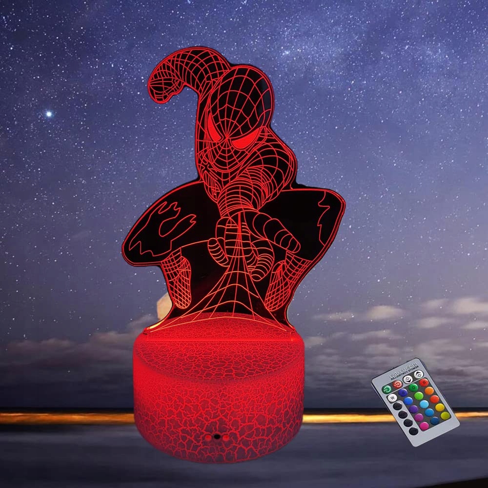 Lampka nocna 3D LED SPIDER-MAN kabel USB + PILOT EAN (GTIN) 7427257727031