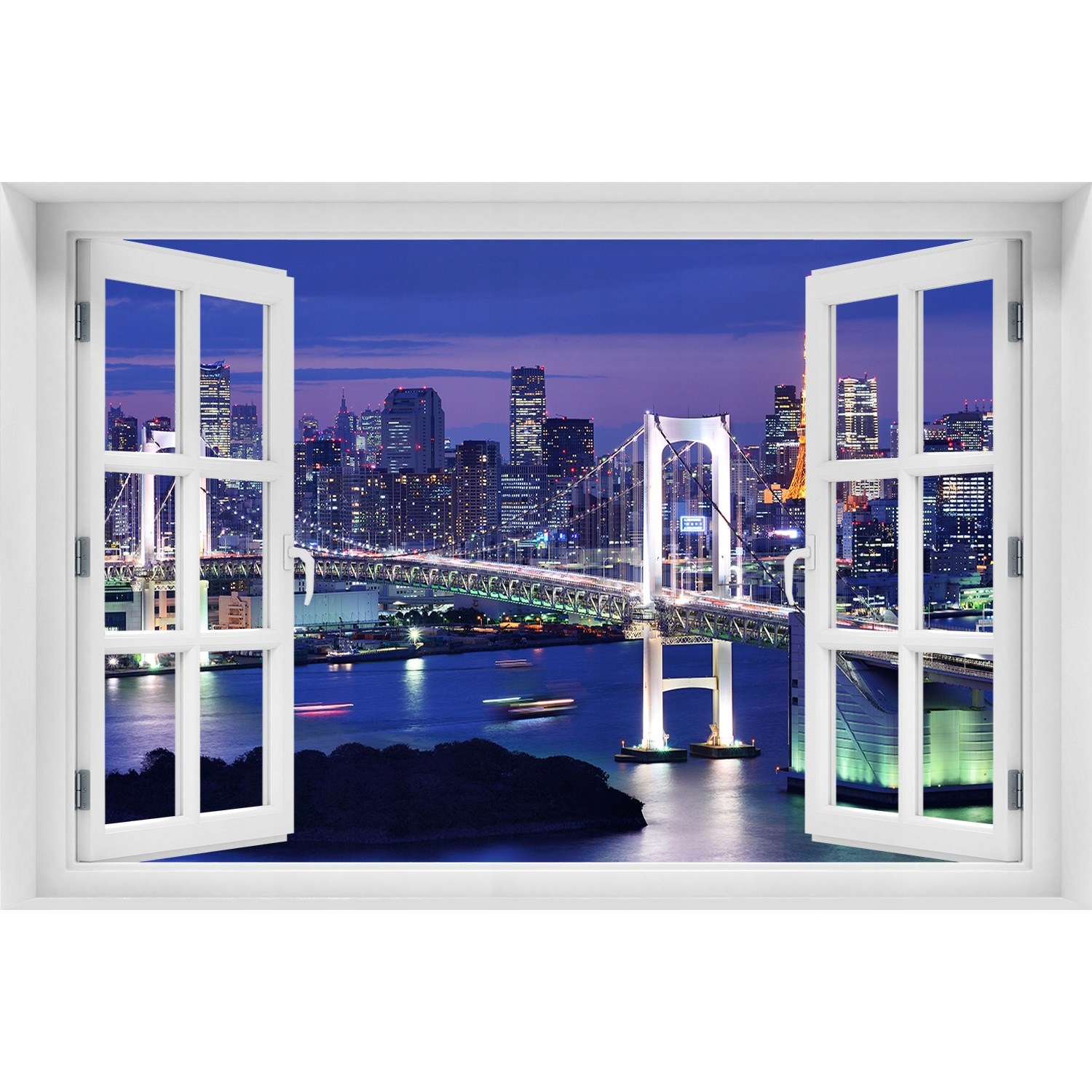 

Naklejka na ścianę 3D Okno Most w Tokio 90x60