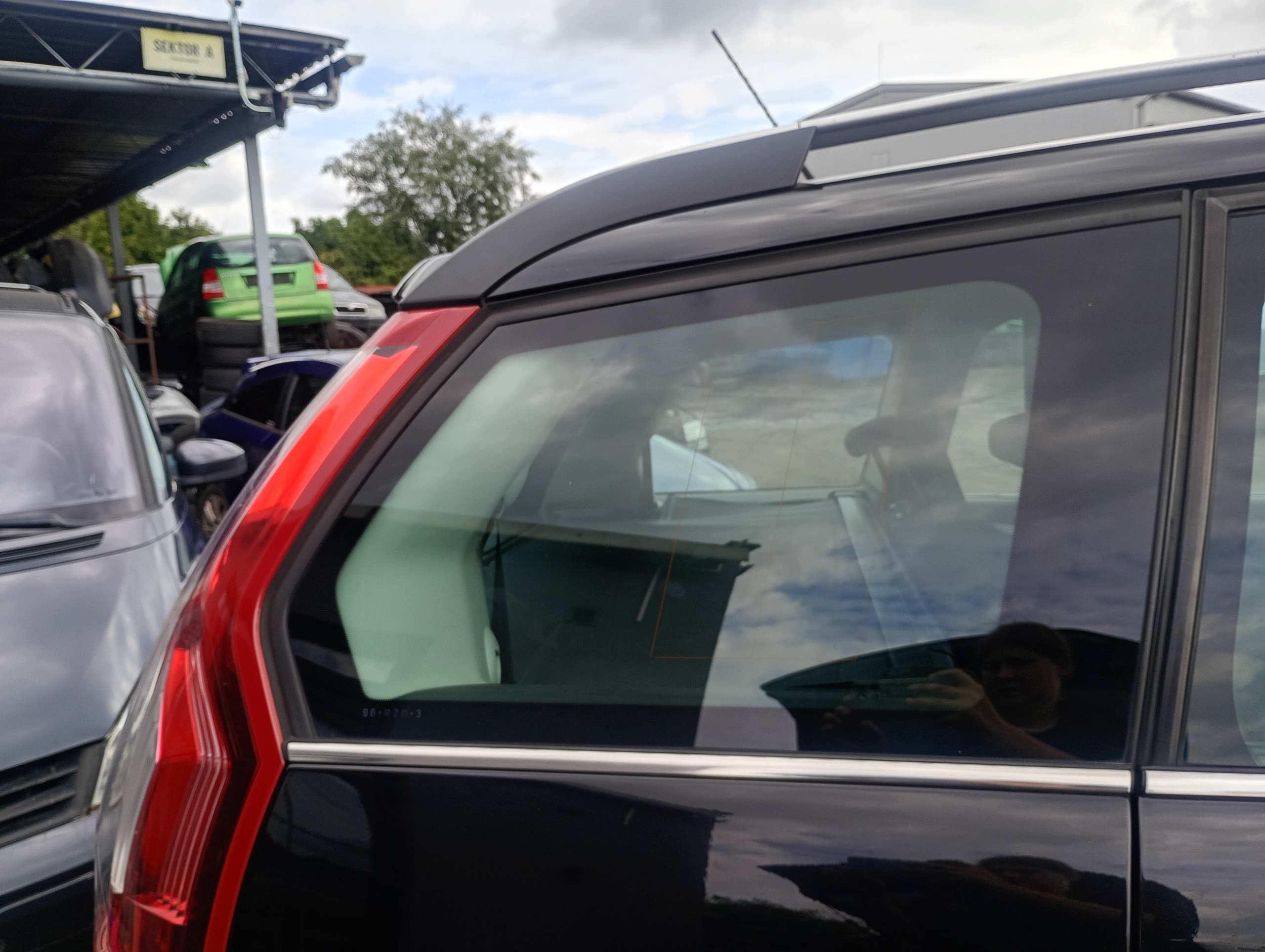 window side bodywork right rear part Citroen C4 Picasso FL 10-15