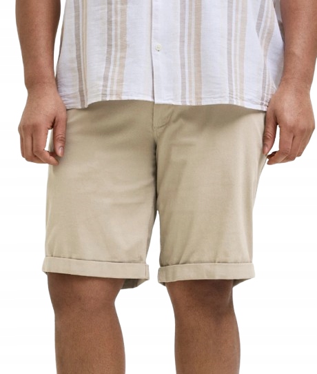 Béžové Pánské Bavlněné Kraťasy Jack&jones Velká Velikost 44, J2A